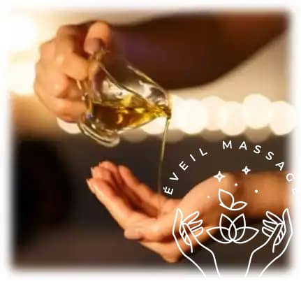 Photo huile de massage bien-être